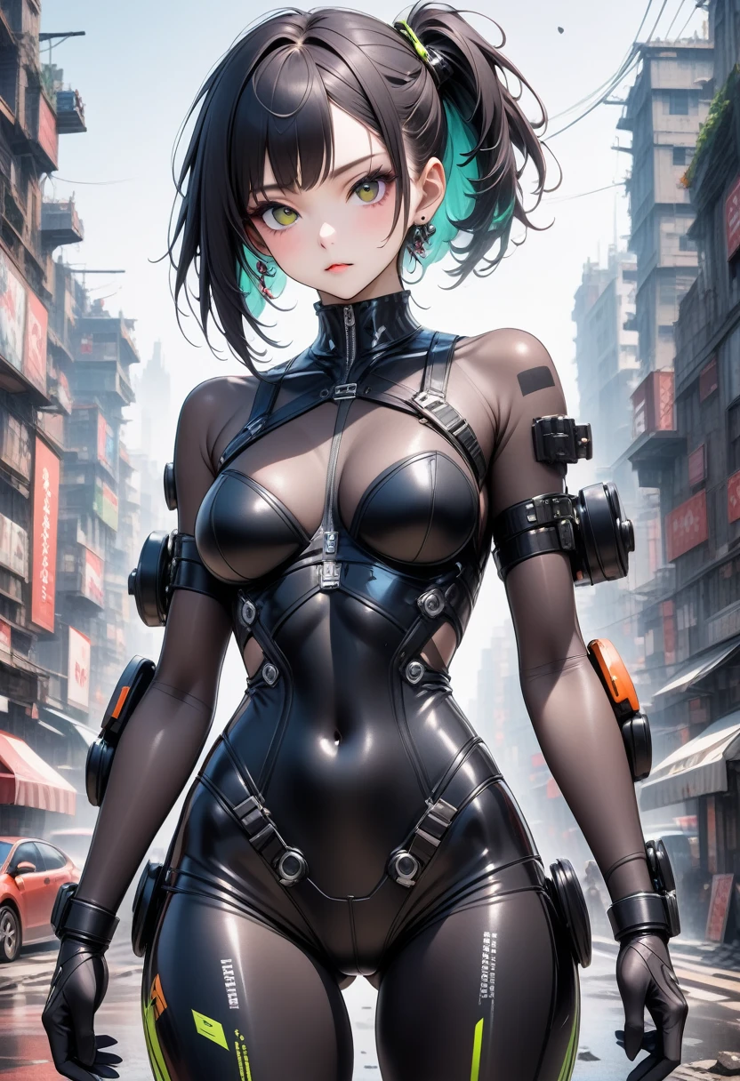 girl alien,(((1girl))),((beautiful girl alien)),
Alien Fish girl, ((blue skin:1.5)), (huge eyes:1.5), (((ear fins:1.5))), (((scaly skin:1.5))),((monster_girl)),(deep blue skin:1.5),
(green hair:1.5), long hair, wavy hair, hair covered one eye,
(glowing eyes, blue_eyes:1.0), (((black sclera:1.5))),symmetrical eyes,
(large breasts:1.4),saggy breasts,((colored inner hair)),((fat)),(((shiny body,plastic glitter skin,exaggerated shiny skin,illuminated skin,wet legs))),(spider lower abdomen,narrow waist,wide hip,athletic body,inflated legs,detailed body,(detailed face)),
cute,slutty,seductive,erotic,((nsfw)),
zettai ryouiki,revealing clothing,show skin,(wearing underwater armor:1.3),with micro clothes,almost totally naked,with little clothing,tiny thong,generous neckline,(((wet clothes,intricate outfit,intricate clothes))),
(dynamic pose:1.0),solo focus,embarrassed,(centered,scale to fit dimensions,Rule of thirds),
cyberpunk city by the ocean at night, with bright neon signs and dark stormy clouds and puddles, scenery:1.25,nighttime, starry night, cosmos,Very dark night that makes the neon lights stand out, very bright neon lights,nighttime, starry night, cosmos,
artistic photography,(photography taken by sldr),highres, sharp focus,(ultra detailed, extremely detailed), (photorealistic artwork:1.37),(extremely detailed CG unity 8k wallpaper),((synthwave background theme)),(((vibrant colors))),intricate,(intricate background),(masterpiece),(best quality),perfect rendered face,perfect face details,realistic face,photo realistic,analog style,((intricate detail)),(((realism))),