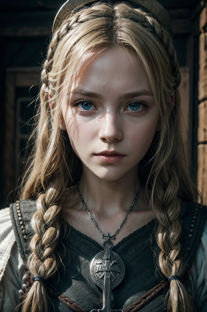 Viking shieldmaiden high priestess 4k image, cinematic, detailed