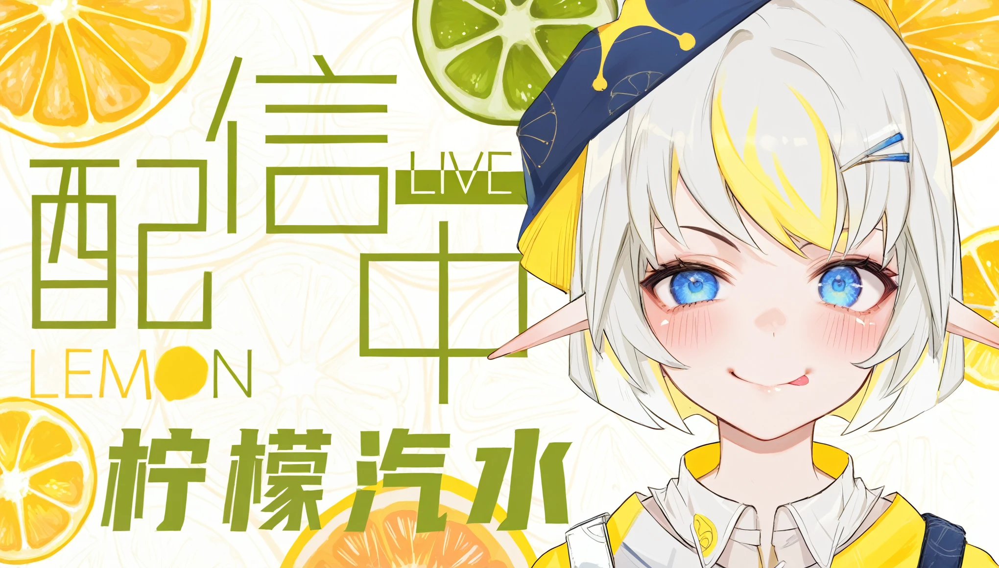 score_9, score_8_up, score_7_up, source_anime, upper body,1girl,one eye closed, blush, tongue, smug,gesugao,blue eyes