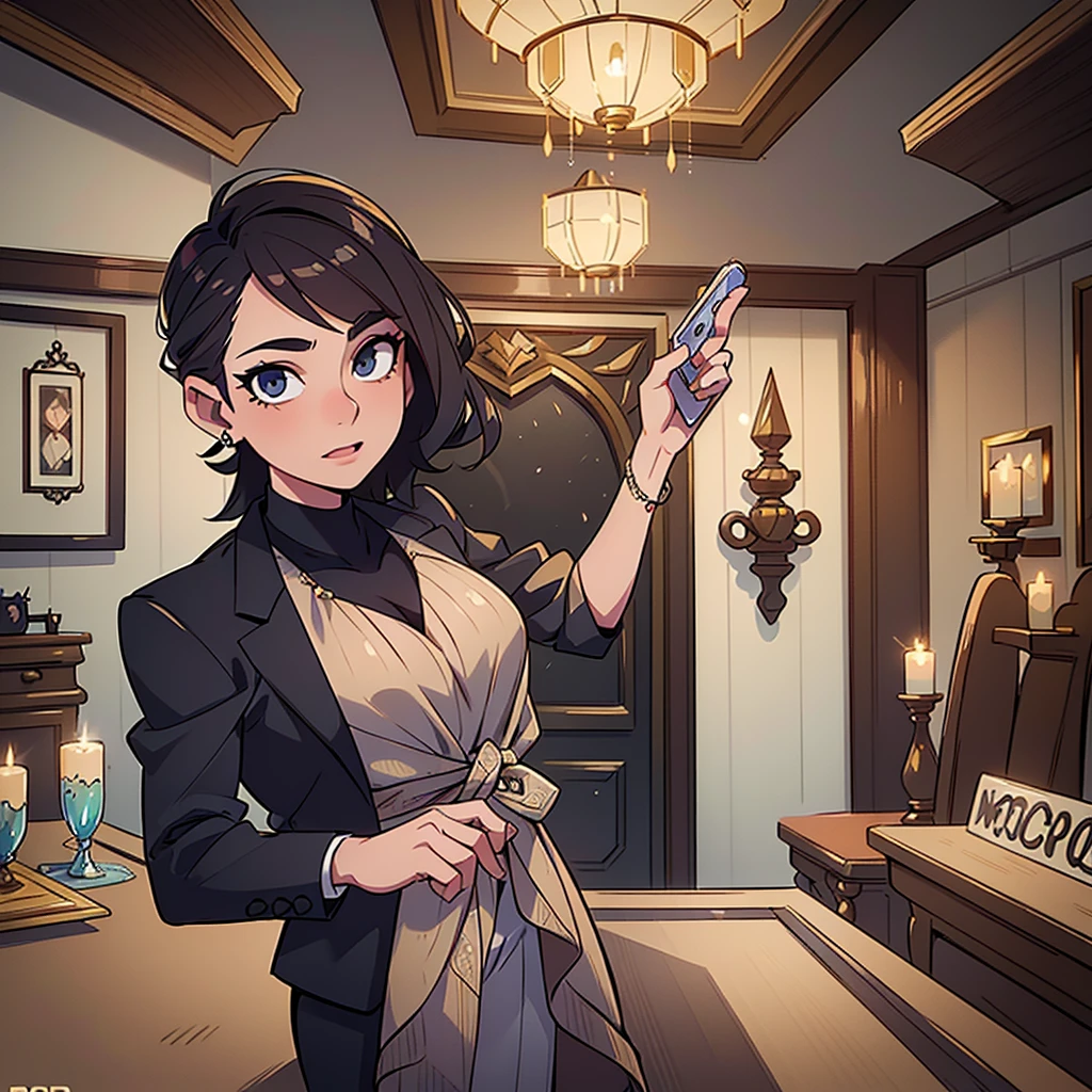 a boy in suit taking a selfie in a diamond jewelry shop, detailed jewelry store, intricate diamond displays, shiny metallic accents, elegant interior design, high ceilings, (best quality,4k,8k,highres,masterpiece:1.2),ultra-detailed,(realistic,photorealistic,photo-realistic:1.37),cinematic lighting,dramatic shadows,vibrant colors,high-end fashion, modern style