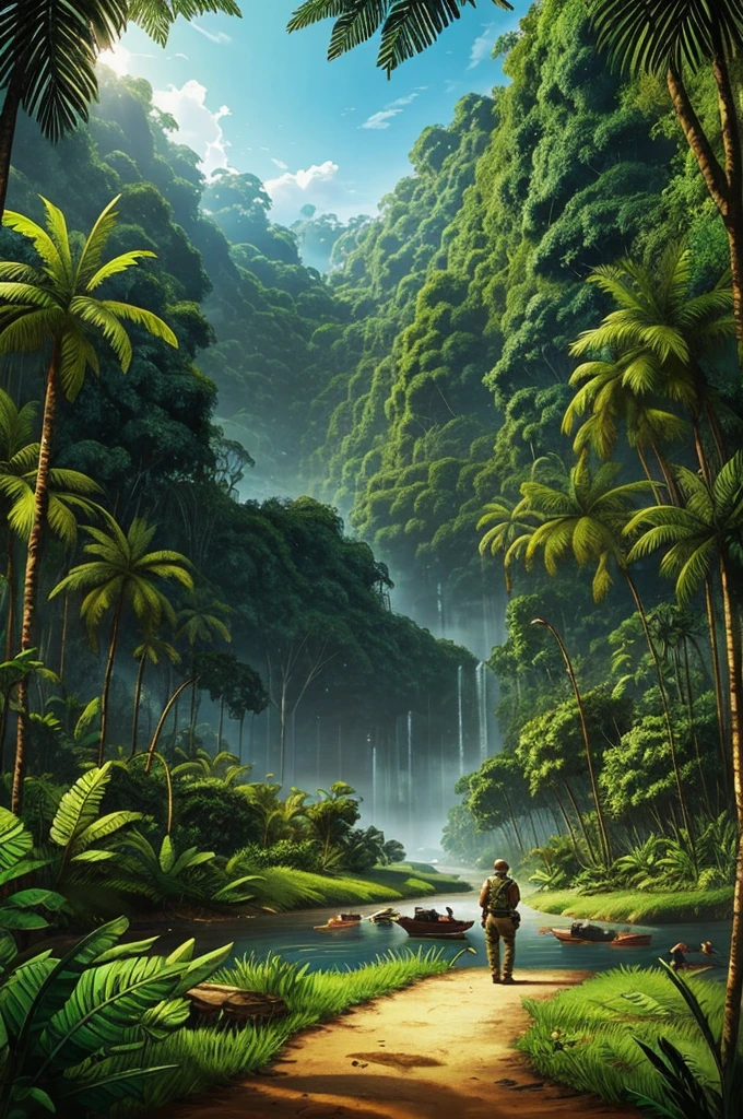 A game similar to Jumanji, Amazon jungle version with interesting illustrations 
