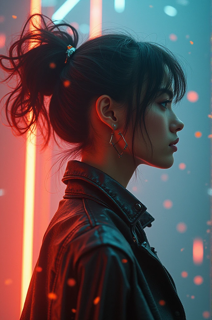 ((Best quality)), ((masterpiece)), (detailed:1.4), 3D, an image of a beautiful cyberpunk female with thick voluminous hair,light particles, pure energy chaos antitech,HDR (High Dynamic Range),Ray Tracing,NVIDIA RTX,Super-Resolution,Unreal 5,Subsurface scattering,PBR Texturing,Post-processing,Anisotropic Filtering,Depth-of-field,Maximum clarity and sharpness,Multi-layered textures,Albedo and Specular maps,Surface shading,Accurate simulation of light-material interaction,Perfect proportions,Octane Render,Two-tone lighting,Wide aperture,Low ISO,White balance,Rule of thirds,8K RAW