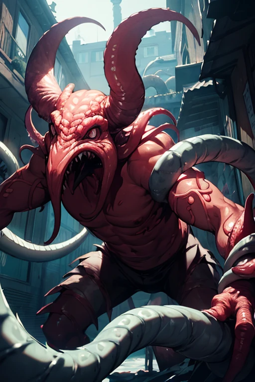 a tentacle monster, a male rapist