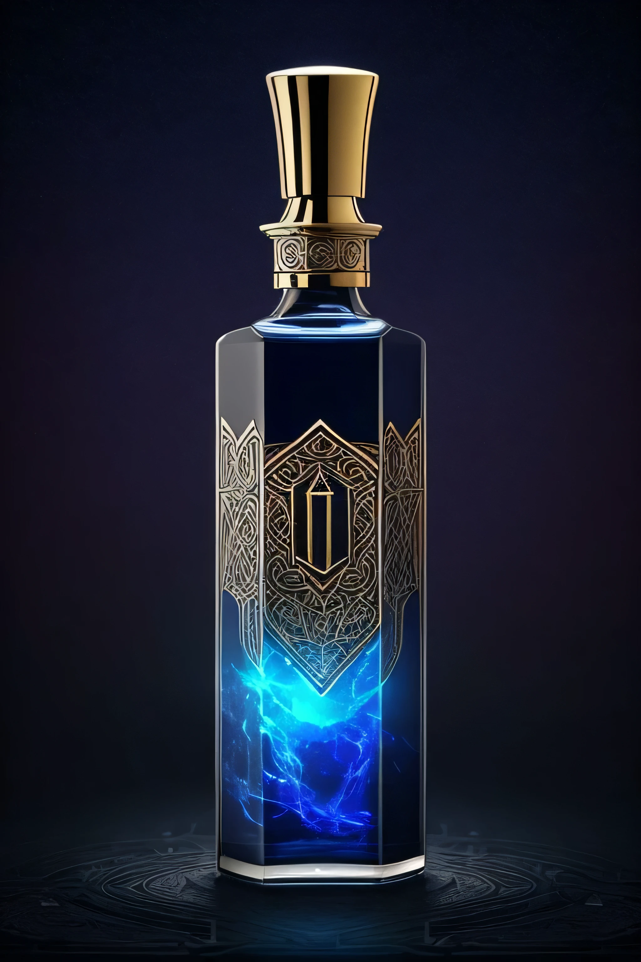 **Prompt for Perfume Bottle Design Inspired by Solo Leveling**
---
**Design Objective:**
Create a perfume bottle design inspired by the dynamic and intense world of **Solo Leveling**, encapsulating its themes of power, transformation, and mystique. The design should evoke a sense of strength, adventure, and the supernatural, reflecting the essence of the series.
---
**Design Elements:**
1. **Shape and Structure:**
- The bottle should have a sleek, angular design, reminiscent of a mystical artifact or a weapon.
- Consider incorporating sharp edges or geometric shapes that symbolize power and precision.
- The base of the bottle could be wide and sturdy, tapering upwards to a slender, elegant neck.
2. **Color Scheme:**
- Use a gradient of dark to light shades, such as deep indigo transitioning to a shimmering silver or luminous blue, reflecting the protagonist's journey from the shadows to immense power.
- Incorporate accents of black and midnight blue to represent the shadows that Sung Jin-Woo commands.
- Include aura colors like dark purple and glowing violet, which signify the powerful and mystical energy surrounding Sung Jin-Woo.
- Metallic highlights in gold or silver can add a touch of sophistication and emphasize the luxurious aspect of the perfume.
3. **Material and Texture:**
- Opt for high-quality materials like glass or crystal with a reflective, almost ethereal finish.
- Consider adding textured elements, such as engraved runes or patterns, to give a sense of ancient magic and mystery.
4. **Symbolism:**
- Integrate motifs from **Solo Leveling**, such as shadows, portals, or the protagonist’s dagger, to create a direct connection to the series.
- A small, intricate charm or emblem representing a significant symbol from the series can be attached to the bottle's neck or cap.
- Include a subtle, shadowy silhouette of Sung Jin-Woo within the design, perhaps etched into the glass or as part of the label, to give a dir