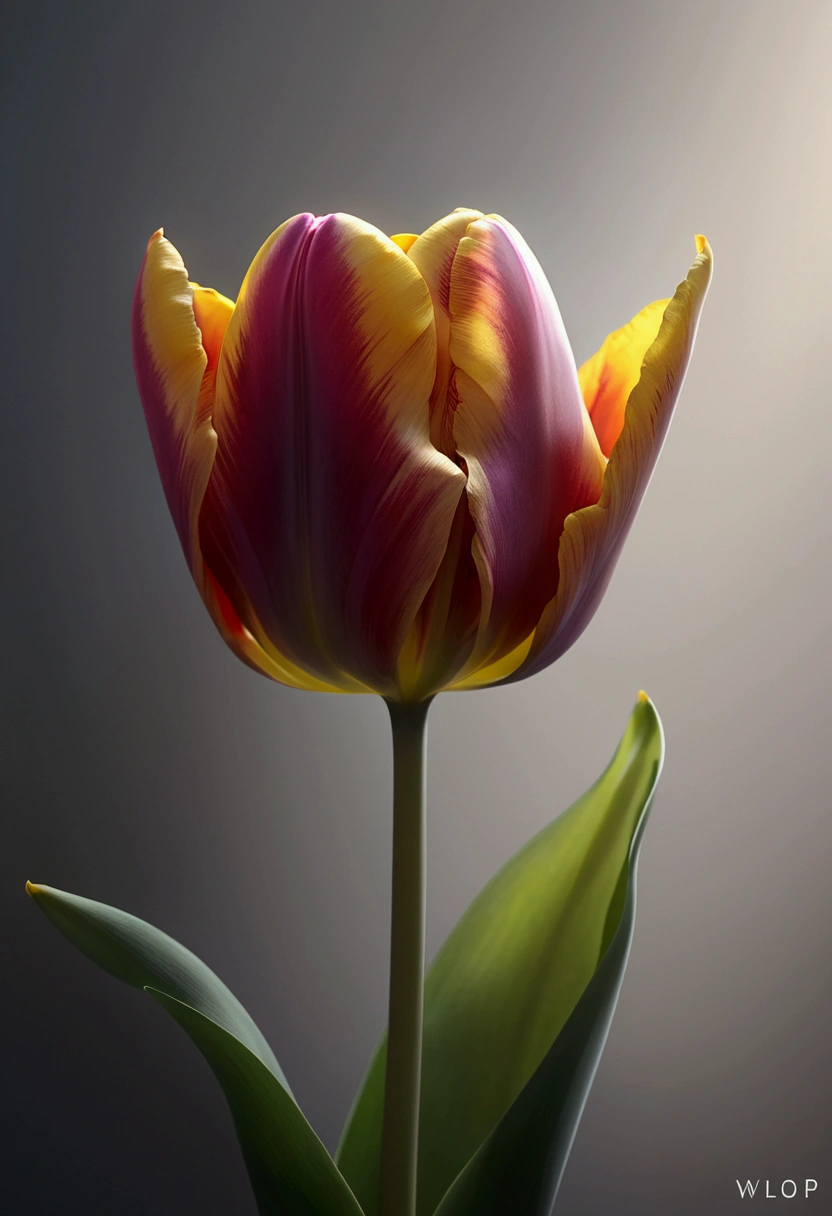 Tulip, by wlop, cinematic still, dynamic movement, surreal, (best quality, masterpiece, photorealistic), very aesthetic, perfect composition, intricate details, ultra-detailed, vivid colors