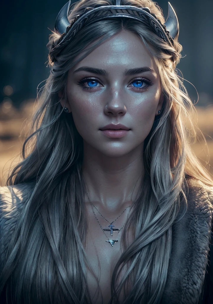 analog style, model shoot style, RAW close portrait of a warror viking 1woman, ((beautiful face: 1.7, 
perfect face:1.3)), (from above:1.2), best quality, epic (by lee jeffries photo, sony a7, 50 mm, pores:1.5, colors, hyperdetailed:1.5, film grain:1.4,
hyperrealistic: 1.5), hyper-realistic lifelike texture, masterpiece, unreal engine 5, Extremely detailed CG unity 8k wallpaper, realistic blue eyes,
Madly detailed photo, (ecstasy of light and shadow, deep shadow), (Winner of the Pulitzer Prize for Photography and Taylor Wessing Photographic Prize) dressed in Viking clothing. 