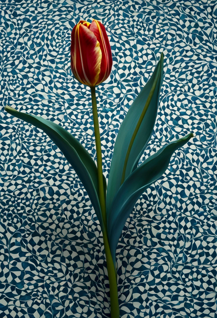 Tulip, by Qi Baishi, cinematic still, dynamic movement, surreal, (best quality, masterpiece, photorealistic), very aesthetic, perfect composition, intricate details, ultra-detailed, vivid colors