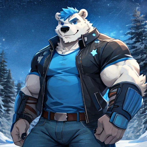 Very detailed,Browsing Caution,((whole body))((Fat middle-aged polar bear man)),((armor)),Body hair,((Hairy skin)),fluffy,pubic hair,((Brown eyes)),(White belly:1.3),(Beautifully detailed tail:1.1),(Male face:1.3),(Big Face:0.5),Square jawline,(Male Eyes:1.2),(Sharp eyes:0.8),(Big eyes:0.3),Male eyebrows,((Detailed and realistic anatomy)),Muscular,Chubby,(Innocent look:0.3),(Small penis with beautiful thin and tight foreskin:1.8)(Hairy little testicles)(flaccid:1.6),(Detailed face:1.3),(Detailed body),(Beautiful Hands:1.2),(Detailed fingers:1.2),(Beautiful black nails down to the last detail:1.2),(Detailed eyes:1.1),(Beautiful Eyes:1.1),Beautiful beard,Beautiful ears,Arm details,Leg Details,Beautiful feet,Highest quality,High resolution,Realistic,16K,masterpiece,Starry Sky,Snowfield,Field,(Detailed brown nipples:0.8),(Blood vessel:-0.8),(Glowing Skin:-0.7),(chest hair:0.5),