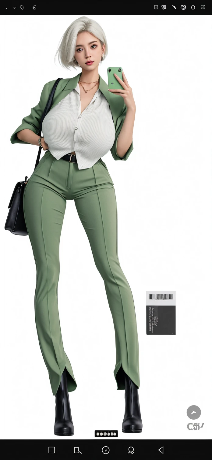arafed woman standing next to a tree near a lake, a sketch by Pruett Carter, tumblr, bauhaus, middle shot waist up, accentuated hips, waist - shot, thin waist, 5 0 s style, 50s style, slender waist, 1 9 5 0 s style, wearing pants, with hands in pockets