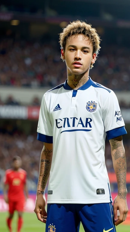 create an image of neymar junior's timeline showing his football career