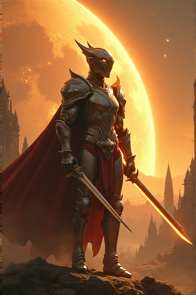 (best qualityer,4K,8k,high resolution,work of art:1.2),ultra detali,(realisitic,photorealisitic,photo-realisitic:1.37),fantasy race,Planet Mercury,armors,detailed characters,Golden City,wide plan,Zoom out,distant shot,buildings,citadel,city rings,architechture,Different features,wide plan,paisagem de outro mundo,futuristic elements,shiny metal armors,elaborate helmets,fantastic weapons,glowing shields,breathtaking scenery,mysterious atmosphere,Distant Horizon,ethereal lighting,swirly vibrant colors,celestial beings,dynamic poses,Epic battle scene,creatures from another world,supernatural beings,magical energy,fascinating aura,Cosmic powers,Mythical creatures,Powerful Guardians,sculpted muscles,fierce expressions,alien tech,Advanced weaponry,interstellar travel,Astral realm,ancient civilization,timeless beauty,mythological tradition,grand temples,Heavenly Bodies,starry sky,intergalactic warriors,majestic structures,extraterrestrial artifacts, buildings only