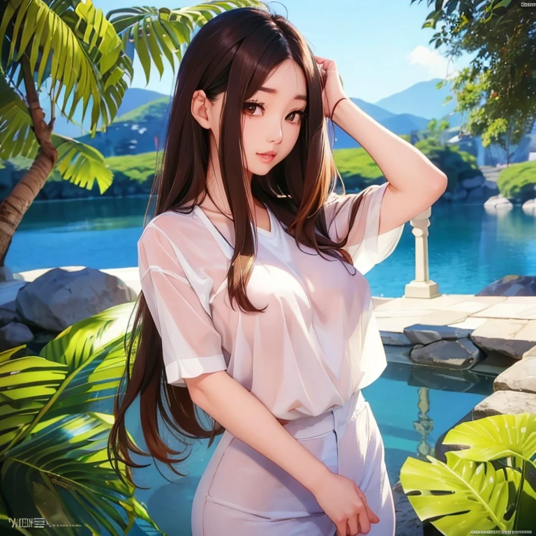 asian woman with long brown hair and white shirt, gorgeous young korean woman with fair skin showing all top of head, beautiful korean young woman, beautiful korean woman, beautiful asian woman, beautiful young asian woman, beautiful asian girl, asian girl with long hair, asian beautiful face, young asian woman, korean girl, korean woman, a young asian woman, young cute korean face