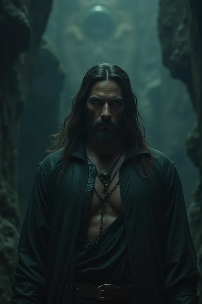 dvd screen capture, 2024 dark fantasy movie, 8k, Jesus, very realistic, HDR