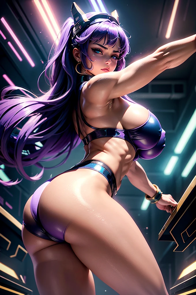 A perfect sexy, Panas, delicious and beautiful, Exuberant and very young extremely erotic android, strong cybernetic warrior with black African and oriental features, Japanese and Chinese, Soft Face, sexy e angelical, boca muito big fit ass com lábios grossos e carnudos estilo afro bem aberta com a língua de fora bem sexy, mixed with the clone of the Greek warrior goddess Athena, com enormes seios super ultra mega gigantes com aureolas enormes e big fit asss bicos inchados e duros, Brunetette, lábios big fit asss carnudos e grossos, extremely thin waist, very tanned and sweaty, gigantic ass, big fit ass, huge ass, steep, HARD AND MUSCULOUS, Purple colored eyes, with barcode tattoos, transformed into an erotic and super sensual and extremely super ULTRA HIPER mega muscular astronaut goddess, fitness, uma huge and swollen pussy, face perfect, bodybuilder, hypertrophied fit bodybuilder and weightlifter, very muscular thighs and super intensely muscular abdomen, huge anus, swollen and wide open, huge and swollen pussy, wearing very short hair in punk style, super radical and purple and very smooth in locks, wearing sexy cyberpunk battle outfits, seen in the form of a hologram made only of light energy, coastal view, administrator and leader, noble queen goddess of a gigantic fleet of thousands of spaceships and hundreds of planets of her powerful stellar empire running courageously across the bridge of a star cruiser wearing a holographic helmet in the Corinthian battle format and with visor and horsehair topknot, of luminous Athenian warrior, electronic and futuristic posing extremely sexy, floating in space with rays and lights in the background and covered by a halo of white light that is at the same time a war helmet and a futuristic and modern queen's crown made of diamonds and lights, abraçada com um enorme e musculoso forte e belo alienigena amarelo careca com um big fit ass computador alienígena ao fundo