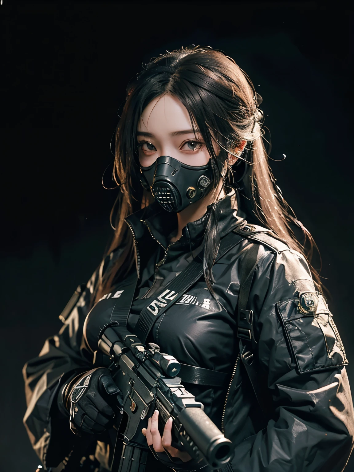 girl with gas mask and goggles holding a rifle, silvered hair. her hair levitated. unreal 5. rpg portrait, of a sniper girl in war, striking detailed artstyle, rossdraws 1. 0, from girls frontline, detailed game art illustration, soldier girl, girls frontline style, epic digital art illustration, girls frontline cg, detailed game art, rossdraws 2. 0, fps game concept art