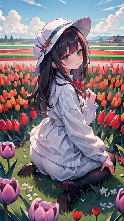 (Tulip:1.5),Girl in the tulip field