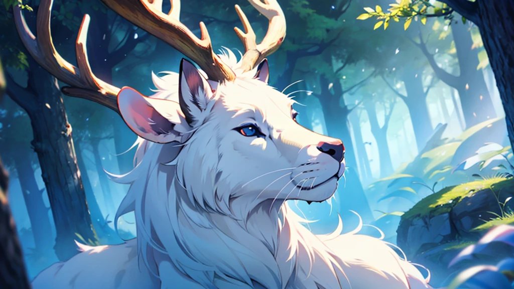 magical stag closeup