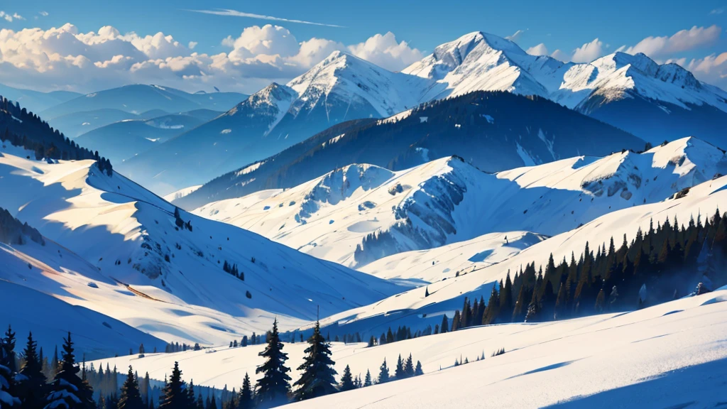 carpathian mountains, large fields