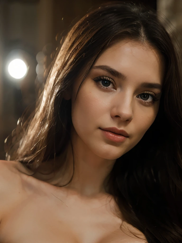 1 cute german actress, long straight hair, thin makeup, medium breasts, long dress, close up, realistic portrait, Canon EOS, 8K, high resolution, extremely detailed, photorealistic, sharp focus, natural lighting, cinematic, beautiful detailed eyes, beautiful detailed lips, extremely detailed face, longeyelashes, glowing skin, intricate details, seamless blend, cinematic lighting, hyper realistic, impeccable quality