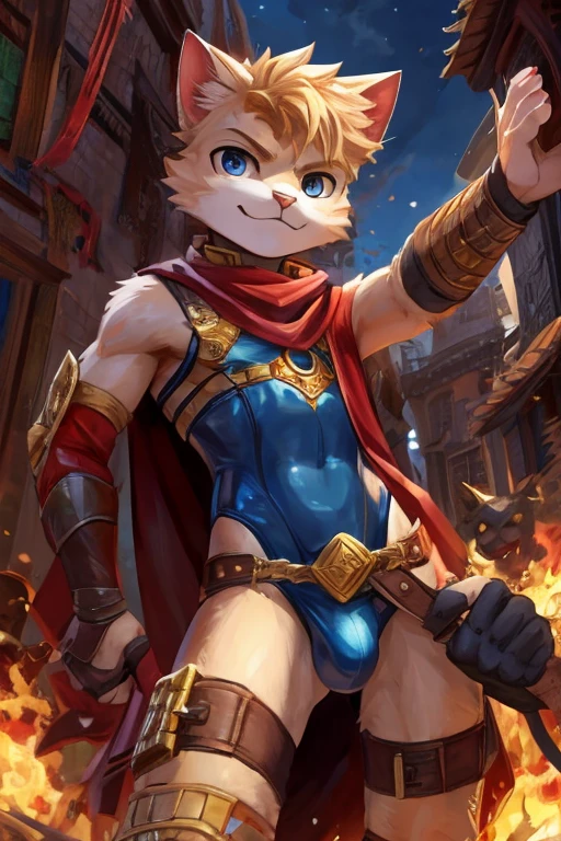 cat, thief, fearless, handsome, shota , furry, leotard, bulge