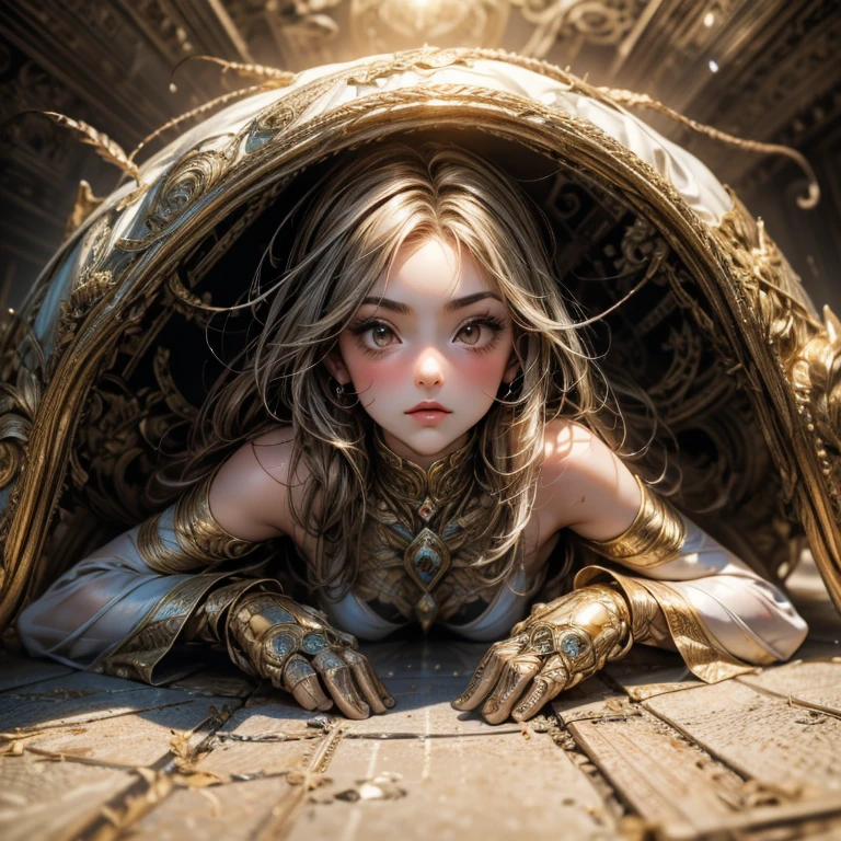 ((picture-perfect)), ((face perfect)), ((ultra detaild)), ((fully body)), ((perfectbody)a girl coming out of a cocoon, ((metamorphose)), insect girl, semi-human, fully body