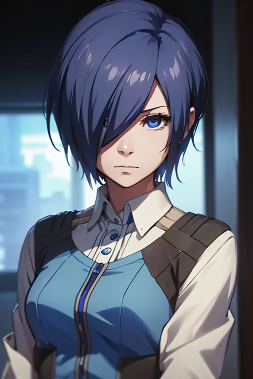 ((kirishima touka)), blue hair, blue eyes, perfect eyes, detailed eyes, detailed face, clean face, 4k face