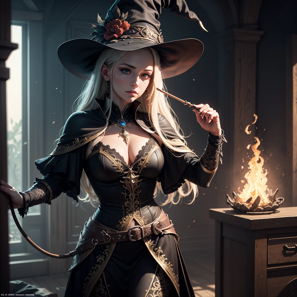 intricate detailed fantasy witch, detailed witch, 1 witch, black background, rust, magic, glowing, darkening, official art, masterpiece, best quality,4k,8k,highres,ultra-detailed,realistic,photorealistic,photo-realistic:1.37,HDR,UHD,studio lighting,ultra-fine painting,sharp focus,physically-based rendering,extreme detail description,professional,vivid colors,bokeh