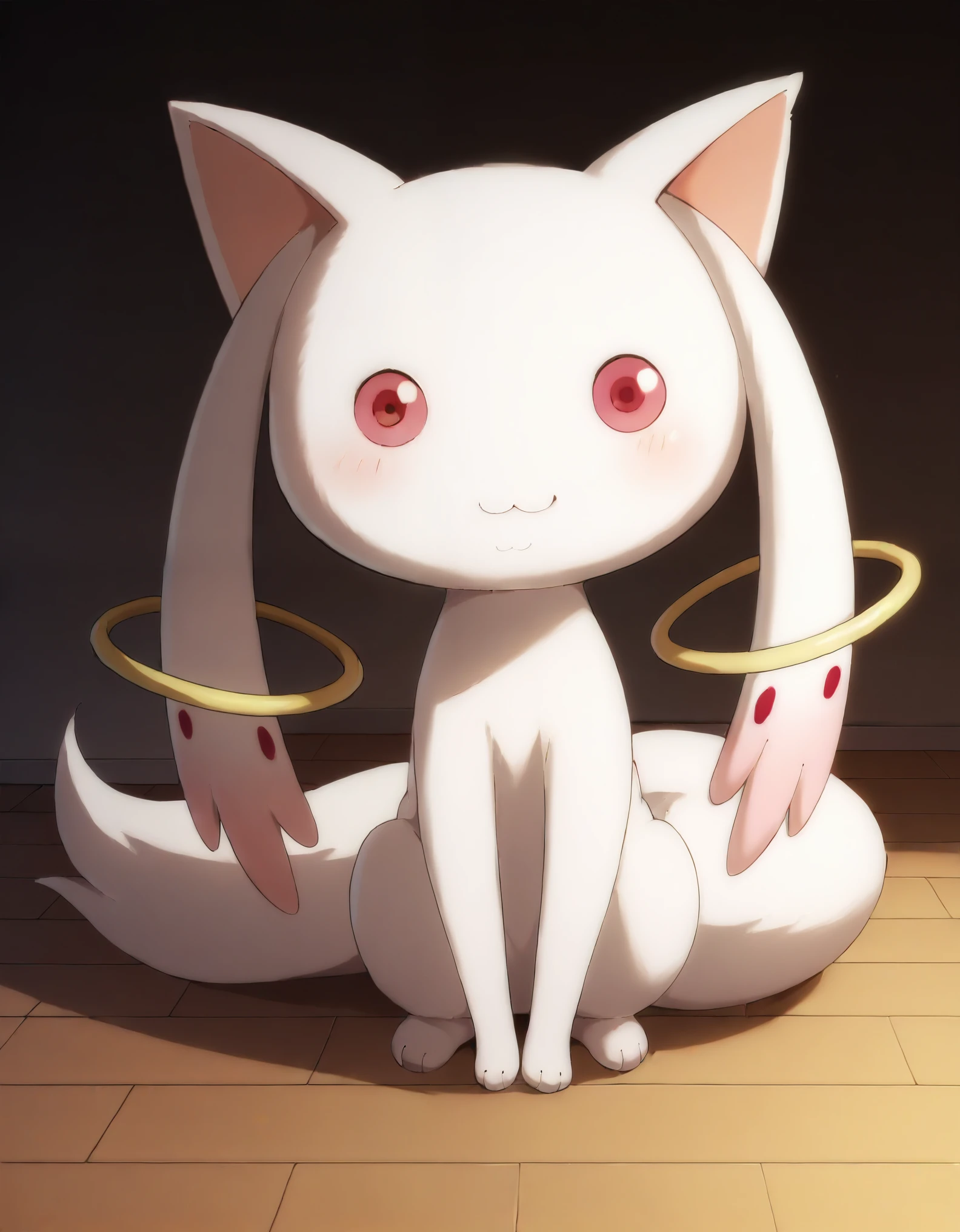 score_9, score_8_up, score_7_up,
Kyubey, light smile, full body, fluffy,
cozy room,