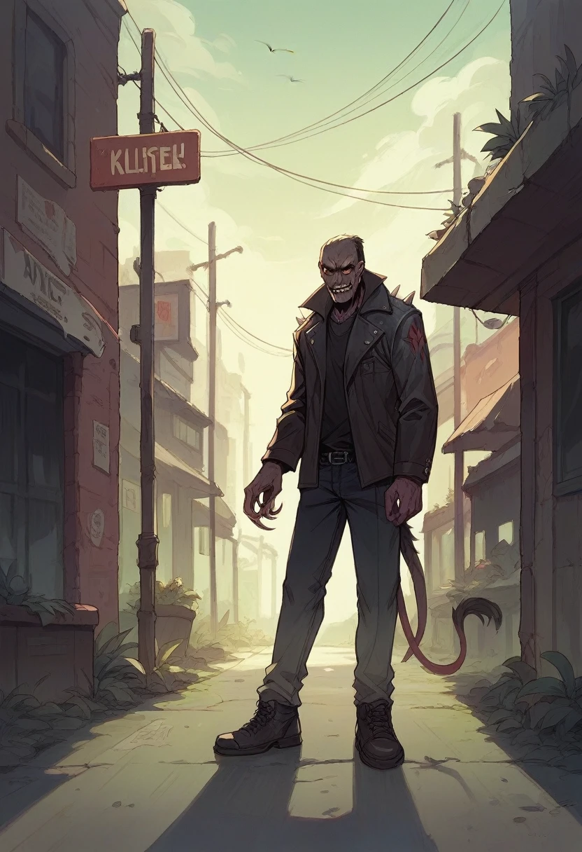 Terror, skullish, standing alone, Roadside