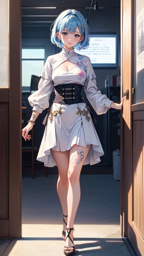 (1 girl:1.2, body covered in word, word physically:1.1, tattooed (word) physically:1.2),(masterpiece:1.4, best quality),medium breasts,(intricate details),unified 8k wallpaper,ultra detailed,(pastel colors:1.3),Beautiful and beautiful,perspective (clothing),detailed,alone, full body, full-length 