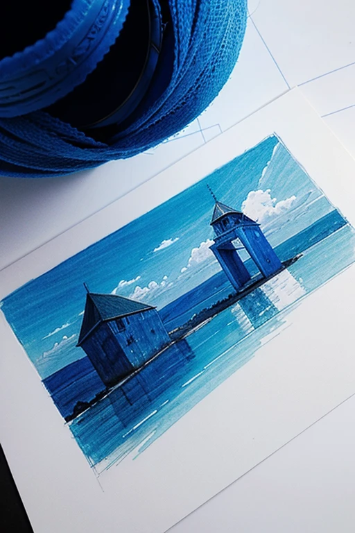 blue drawings that transmit calm