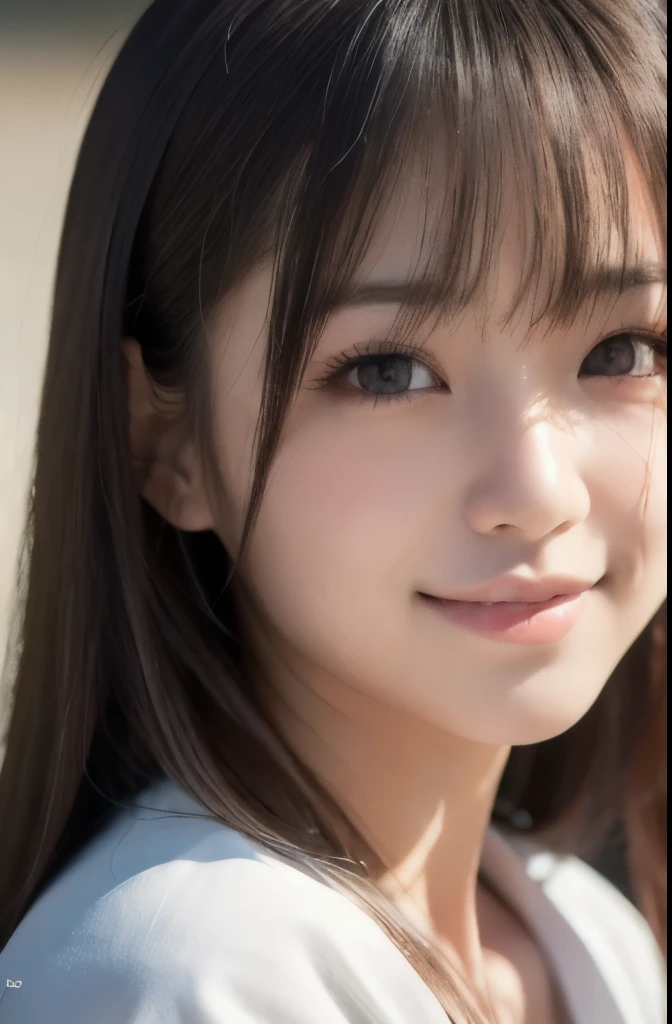 best quality, face focus, soft light, ultra high res, (photorealistic:1.4), RAW photo,(Shinozaki Ai), white skin, kawaii,
1 Japanese girl, solo, cute, (smile), (pupil, lights in the eyes),  detailed beautiful face, Medium-sized breasts,(high resolution detail of human skin texture),(long hair),(portrait), upper body, white traditional kimono,