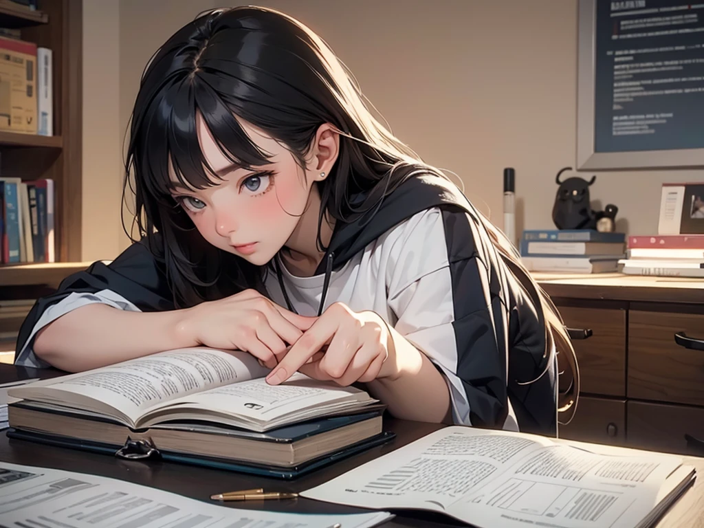 lofi girl studying