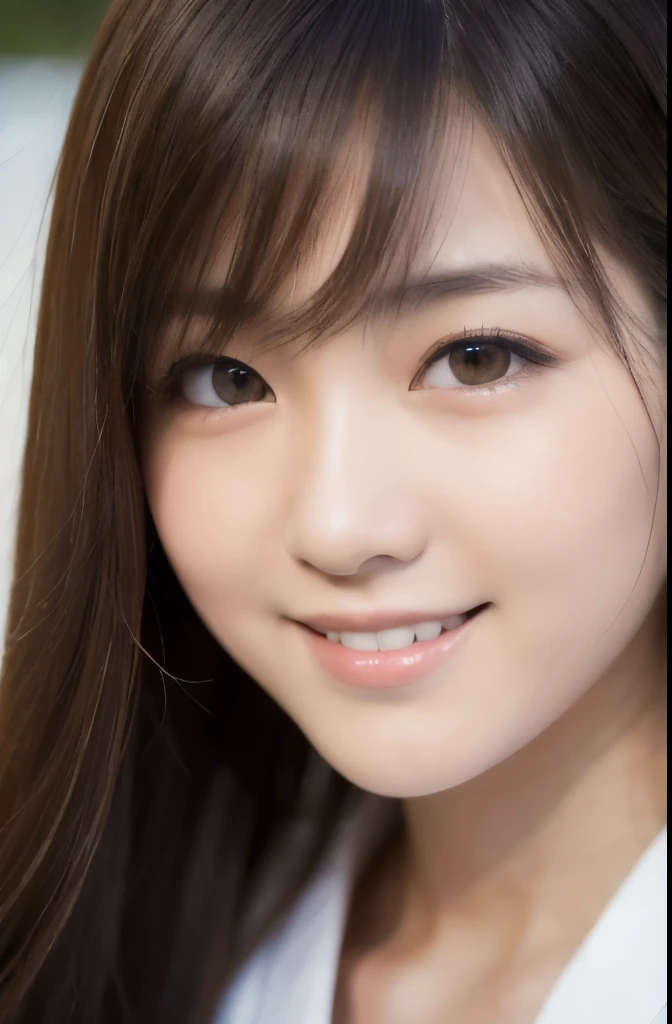 best quality, face focus, soft light, ultra high res, (photorealistic:1.4), RAW photo,(Shinozaki Ai), white skin, kawaii,
1 Japanese girl, solo, cute, (smile), (pupil, lights in the eyes), detailed beautiful face, Medium-sized ,(high resolution detail of human skin texture),(long hair),(portrait), upper body, white traditional kimono,