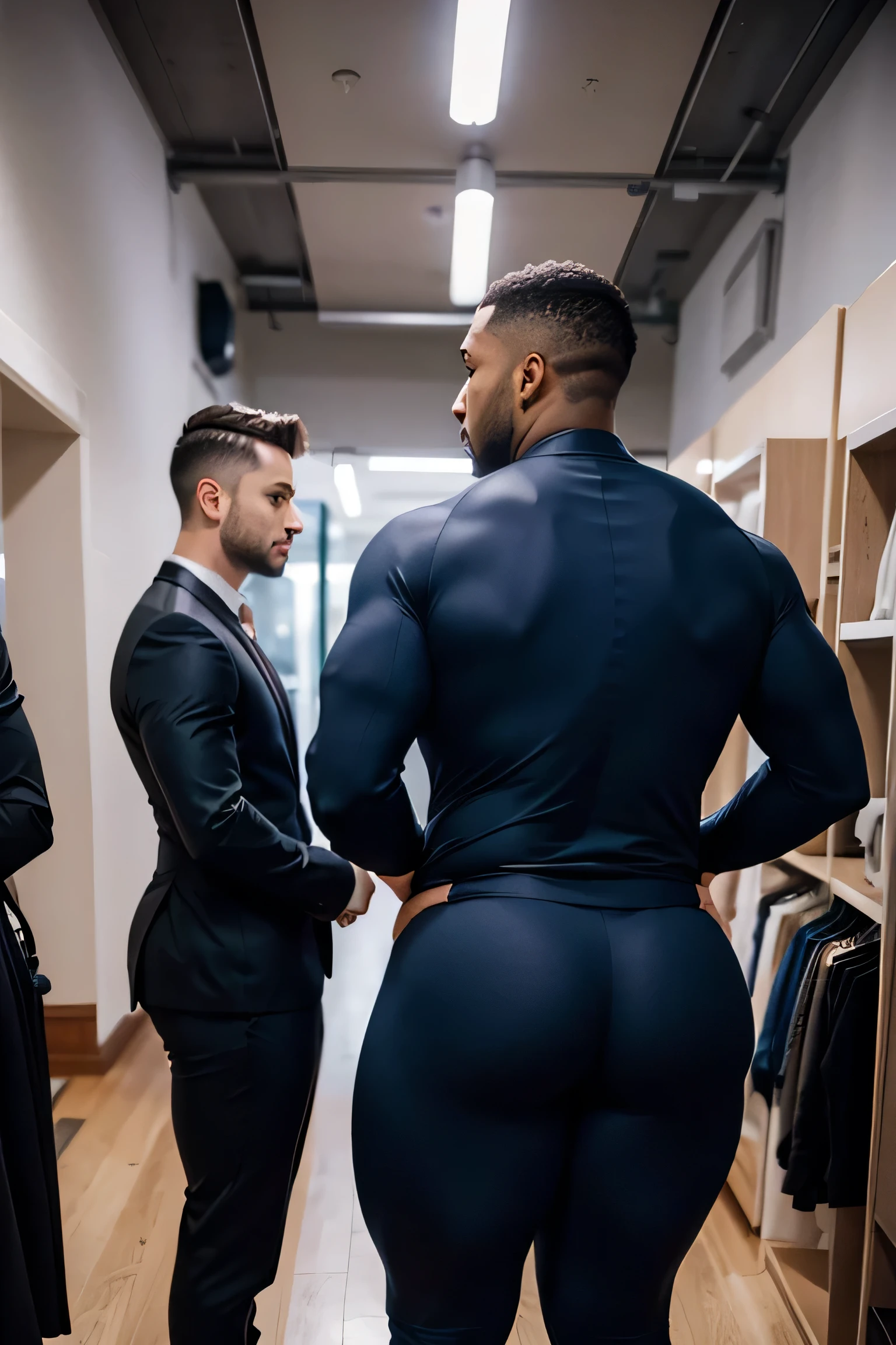 big butt men in tight suits and thin waists