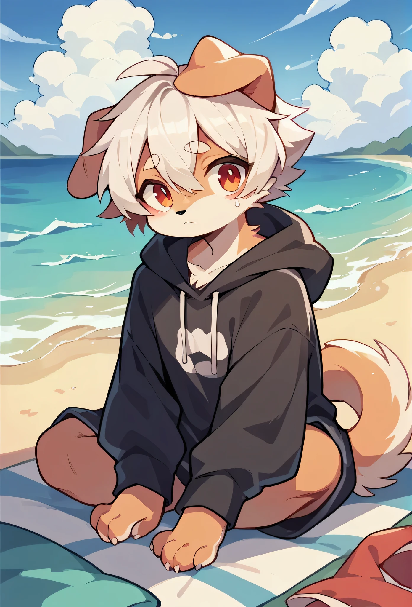 Chihuahua fur,white hair,)Paw Clothes,hoodie clothes,dog,Dropped ears,summer,Ocean,Dropped ears,Dropped ears,