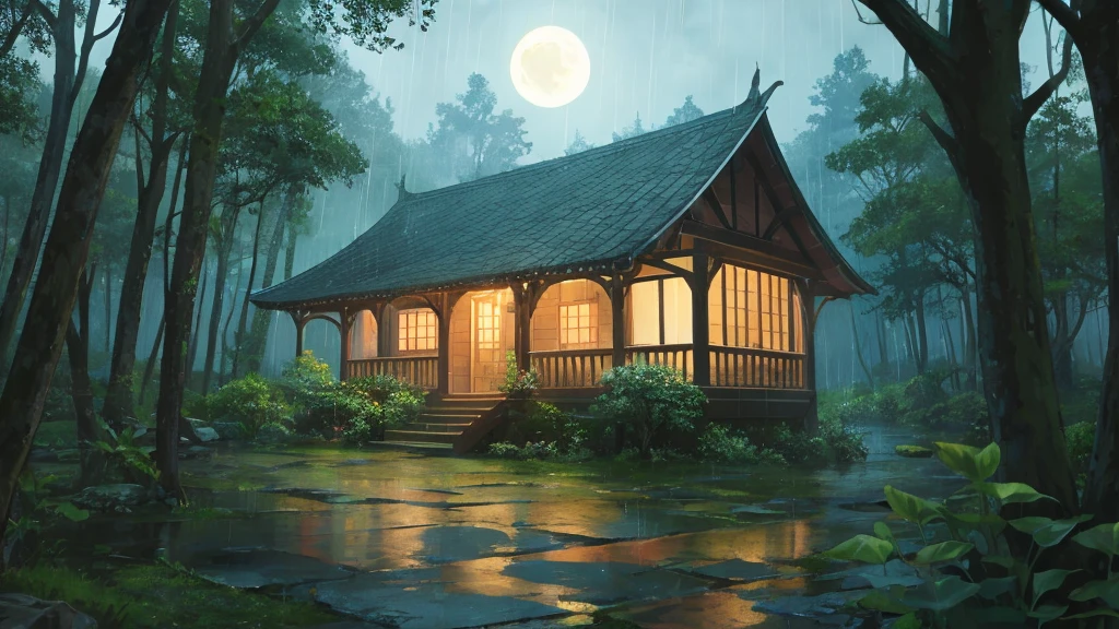 rain,forest,moon,inhouse,