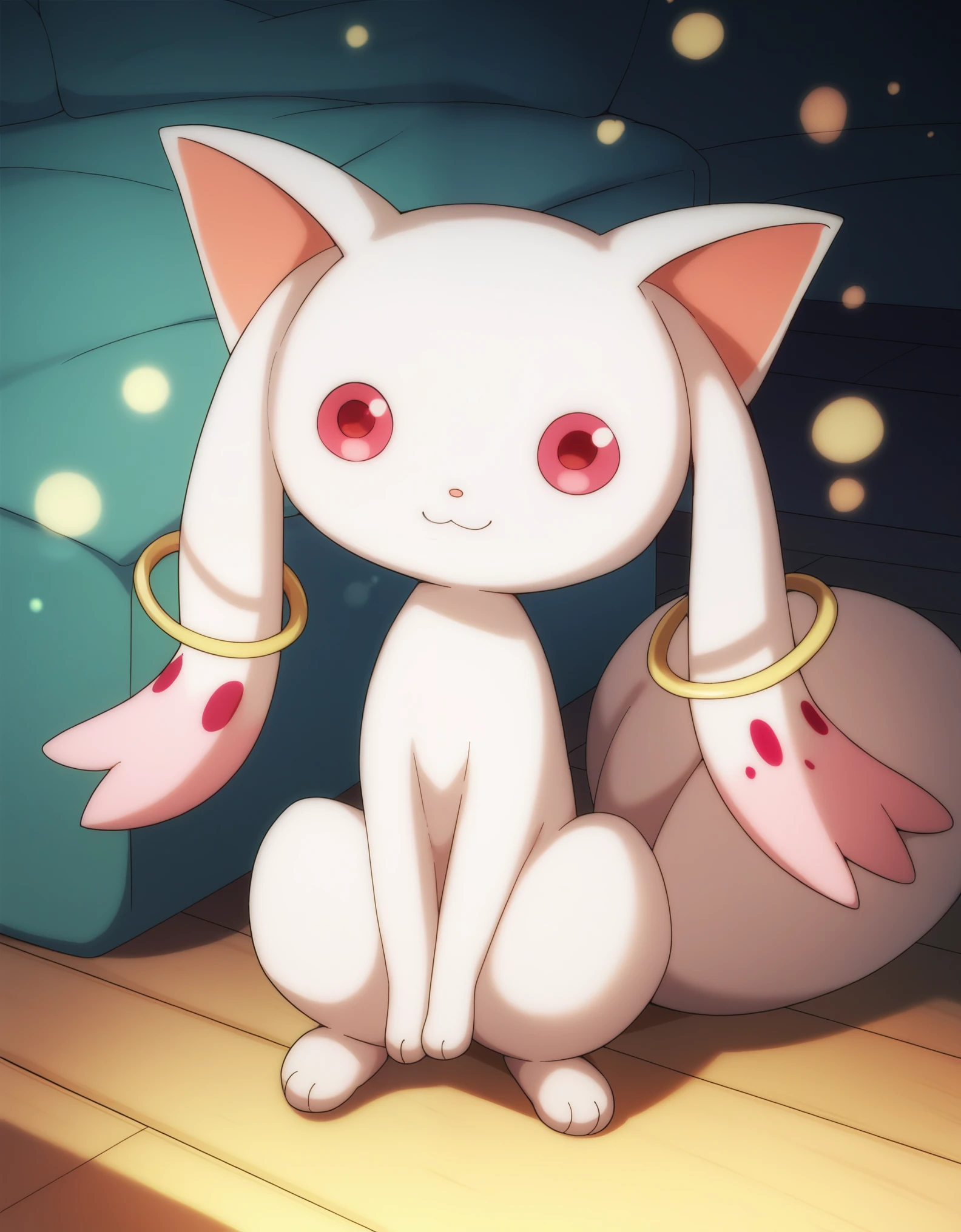 score_9, score_8_up, score_7_up,
 Kyubey, light smile, full body,
cozy room,
pikaole, cute, bokeh