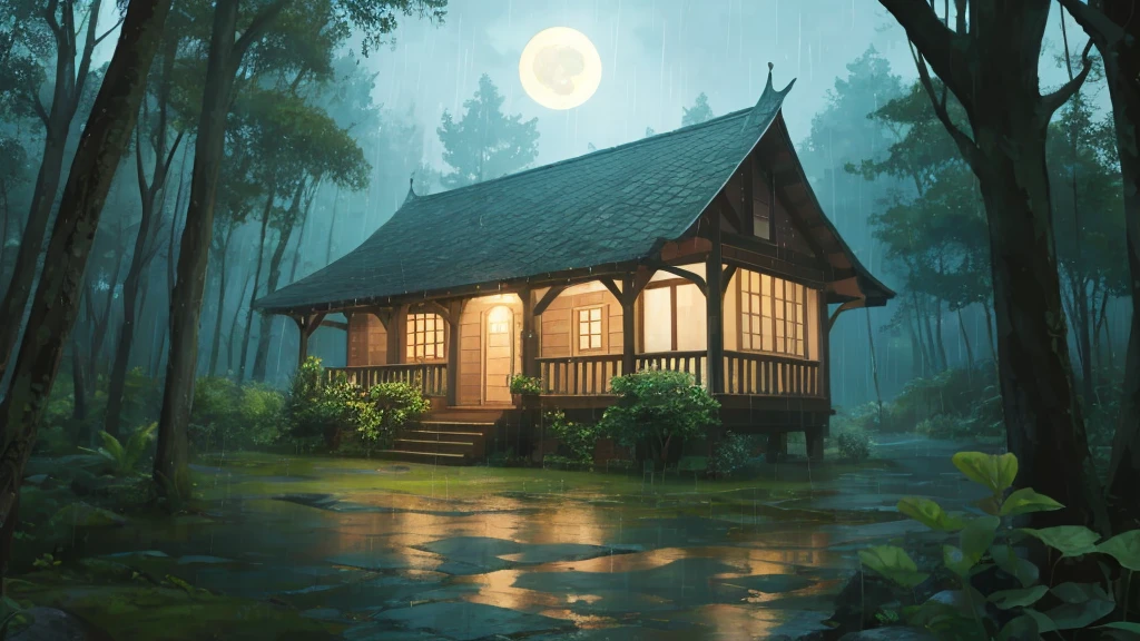 rain,forest,moon,in this house,