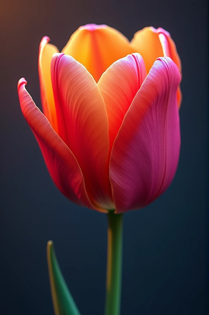  portrait of an (liquid metal of a 1single tulip flower: 1.5)), dynamic color liquid metal tulip petals, open flower, dynamic background, vivid liquid metal tulip, close up portrait, dynamic background, High Detail, Ultra High Quality, High Resolution, 16K Resolution, Ultra HD Pictures, 3D rendering Ultra Realistic, Clear Details, Realistic Detail, Ultra High Definition,rpg portrait,