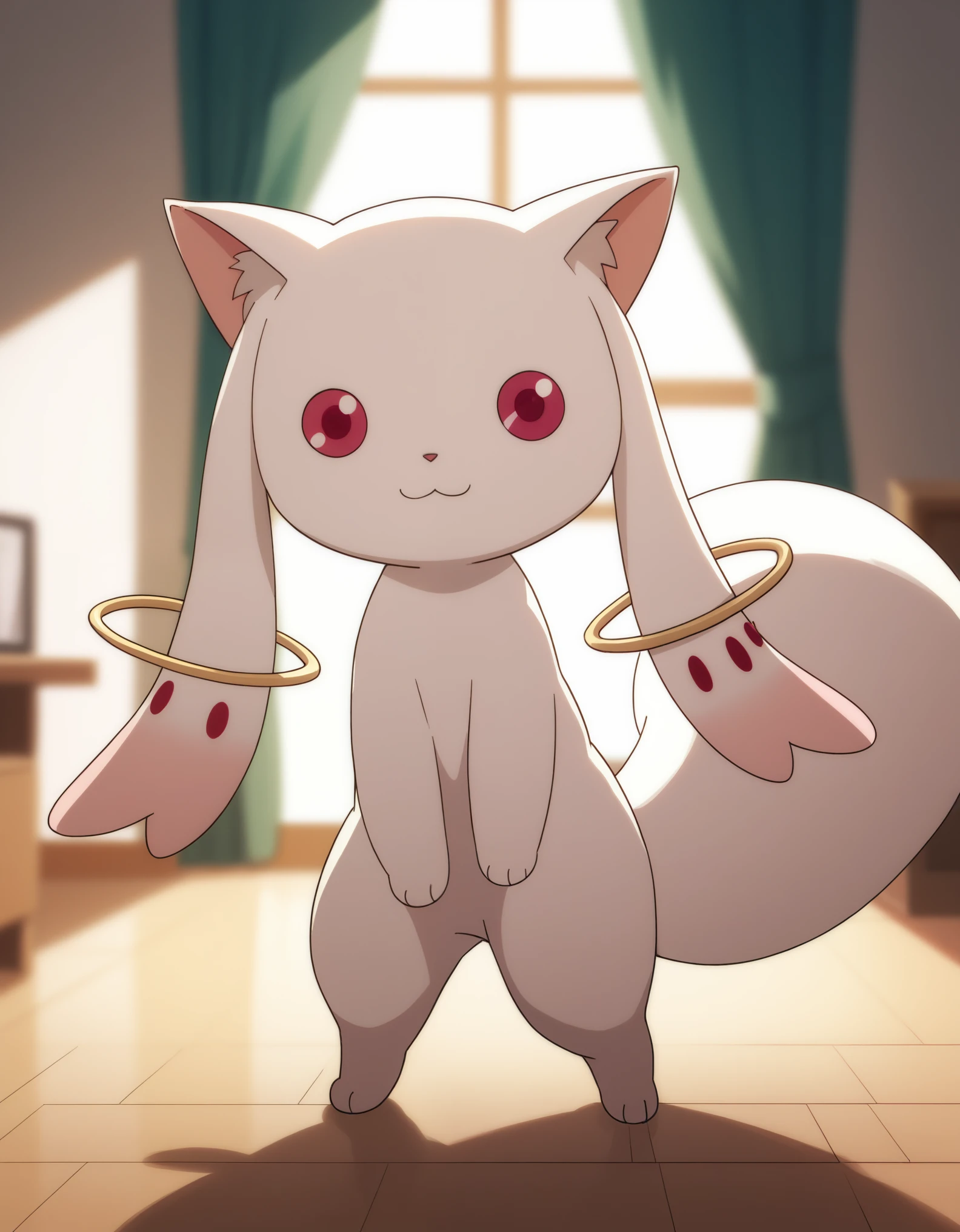 score_9, score_8_up, score_7_up,
 Kyubey, light smile, full body,
cozy room,
pikaole, cute, bokeh