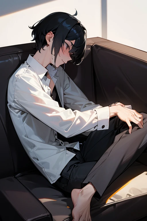 male、male性、Short Hair、Black Hair、adult、大柄のmale、university student、adultのmale、大きなmale、Clumsy Hands、sex appeal、Erotic、Exposed bare skin、male性器の露出、solo、Masturbation、Sexual快楽、Lewd、Sweat、Sexual、Estrus、Sexual興奮、Irritation、fret、Panting、Open your mouth、impulse、Body spasms、orgasm、lure、dark、Gloomy、Dark personality、suspicious、Nihilist look、Exhaustion、Twisted Smile、Mouth、Shadow、Open the buttons on your shirt、Unzipping pants、Unbuttoned、Sleep on the sofa、Lying on the couch、Lie down、Weakness、Colors of the Night、Dark Room、Dark Background、濃いShadow、High Contrast、Low saturation