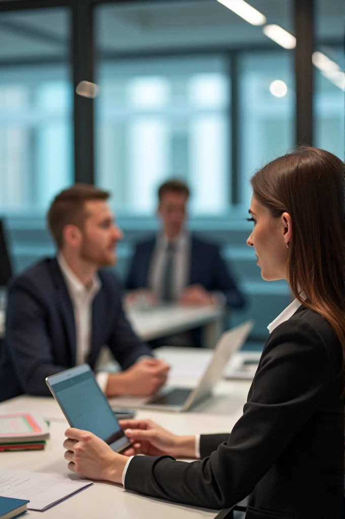 Executives doing business in the office, realisitic