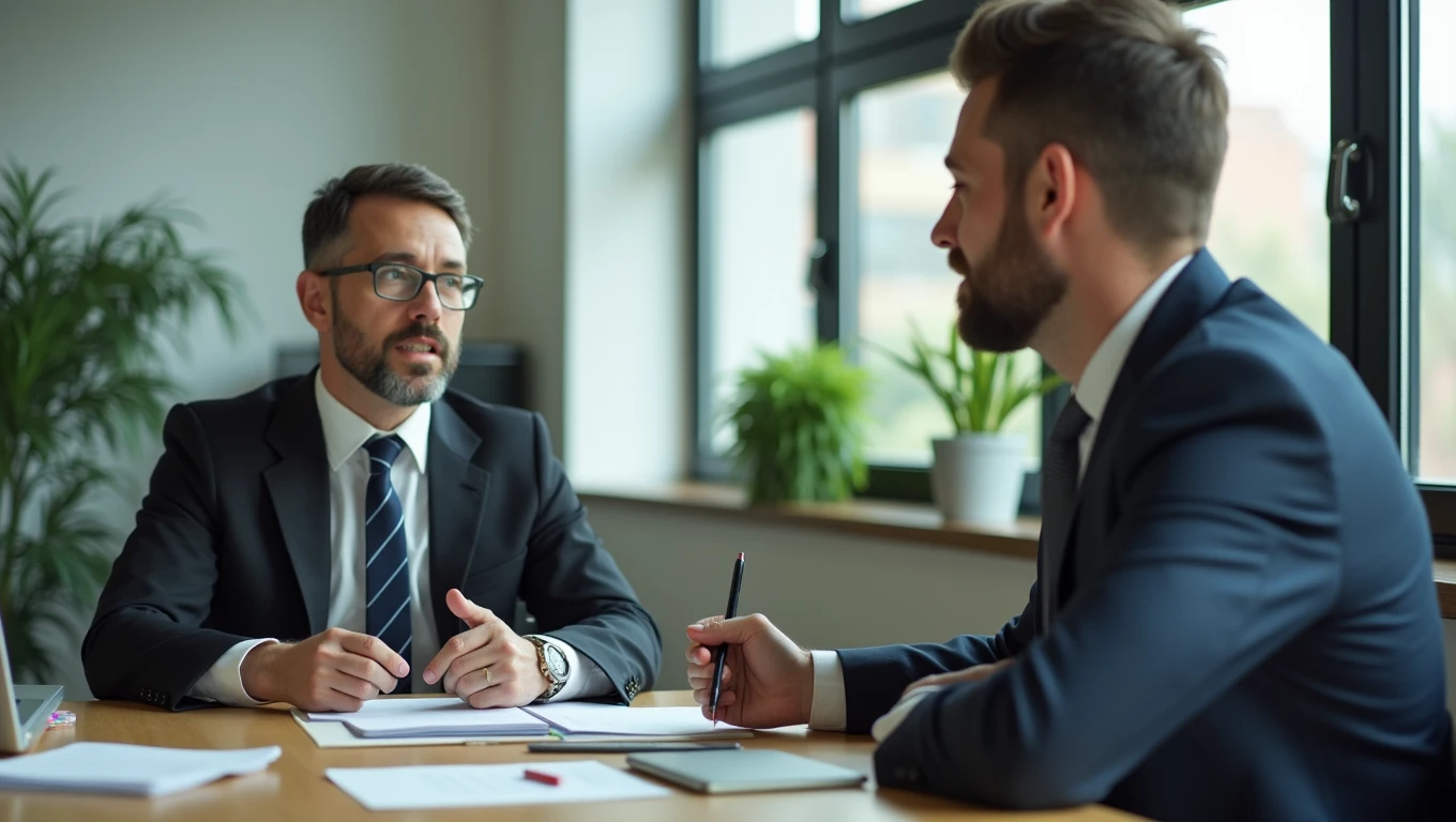 Executives doing business in the office, realisitic