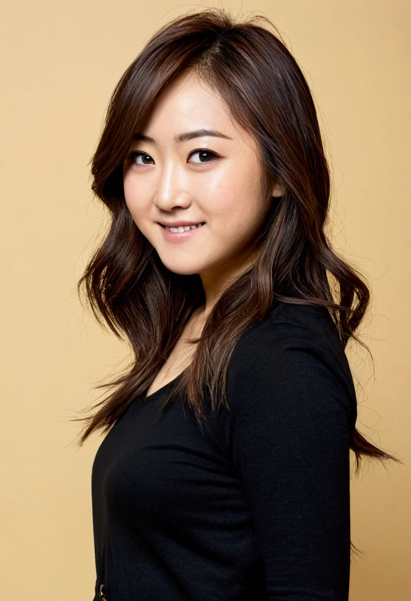 ((Karen Fukuhara)) ((masterpiece)) bothers)) ((((Front view)) ((cute eyes)) ((black clothing))