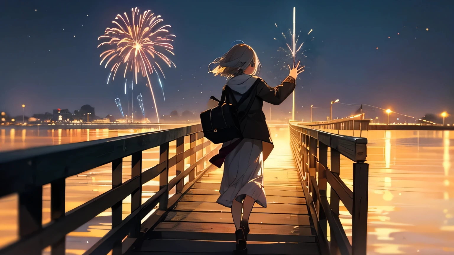 The last fireworks shine in the night sky, the end of summer, farewell to you [Verse 2] A single tear falls, and the shadow of goodbye is reflected in my eyes [Chorus] Tears fall into my heart, the days I spent with you々 Disappearing [Verse 3] In the quiet night, holding on to memories, the last light turns into a dream [Chorus] Tears fall into my heart, the days I spent with you々 Disappearing [Bridge] As you walk away, I wave my hand, these feelings will continue forever