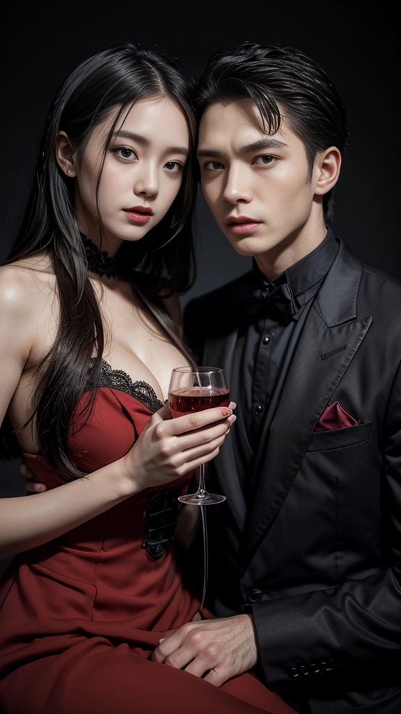 handsome vampire couple