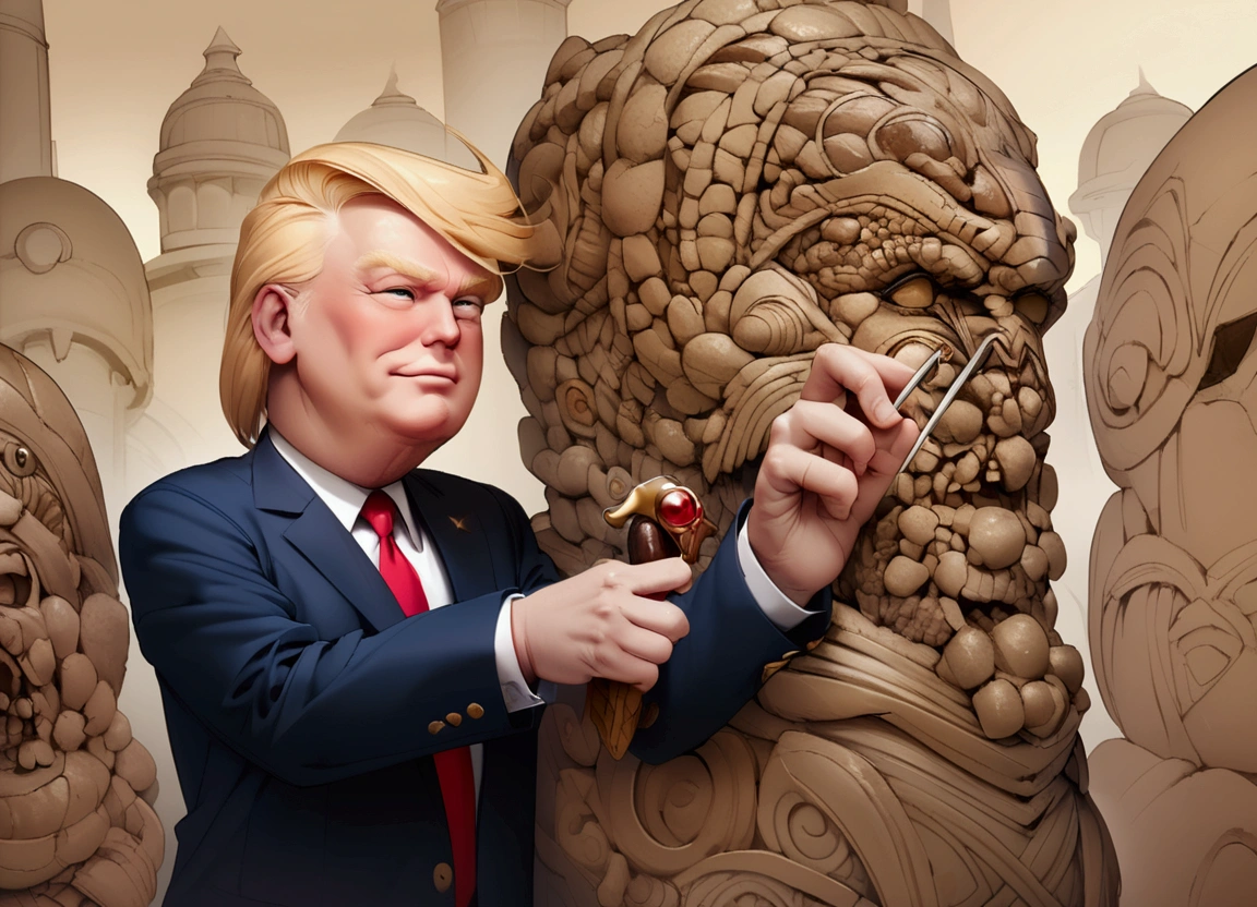 Donald Trump holding