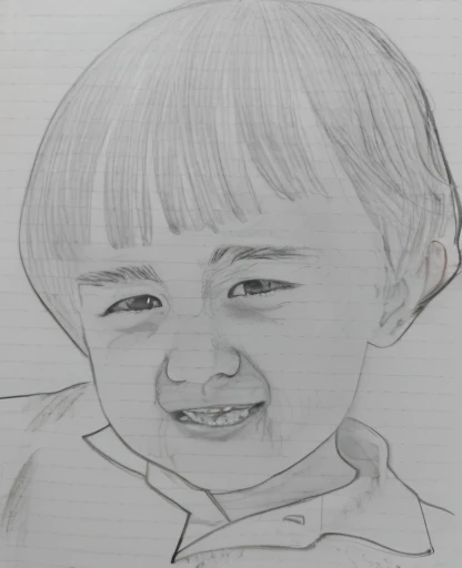 Realistic color photography style、Smiling emphasizes nasolabial folds. Make the chin a little thinner and accentuate the nasolabial folds.、I want it to look more like a color photograph............。3 year old boy, Xu々To、Clearly visible、Emphasizes deep nasolabial folds from nose to mouth、Generate left and right dimples、Show me your beautiful smile.。Make your eyes look cute with double eyelids.More more more more、Realistic、Generate it in a photo style.Please create beautiful teeth in the mouth.。Please generate more and more faces with skin tones。Please recreate the texture of skin。3 year old boy making funny face、Make people laugh。Thinner lips、Narrow your eyes too.、Please make a funny face。