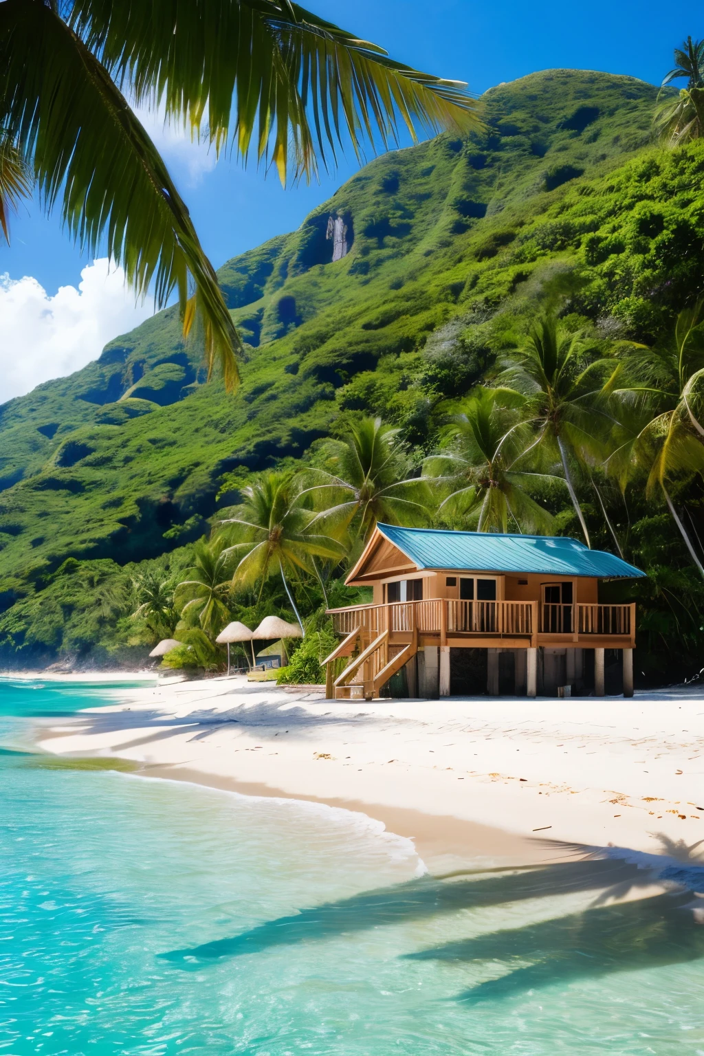 Beach、Isolated house、Tropics、Paradise